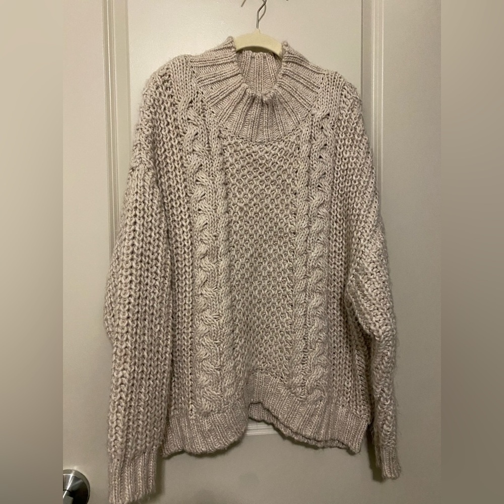 cable knit sweater